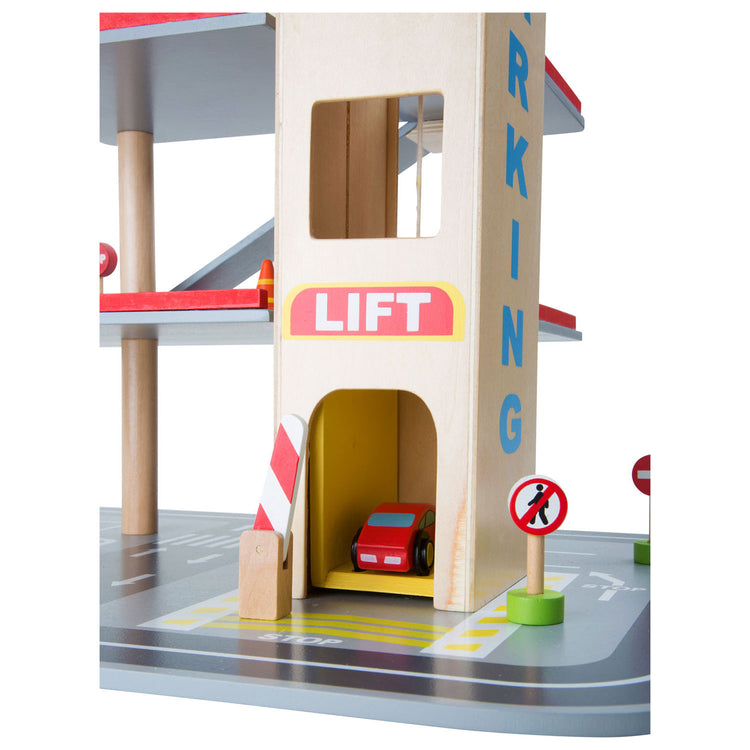 Small foot - houten parkeergarage met accessoires