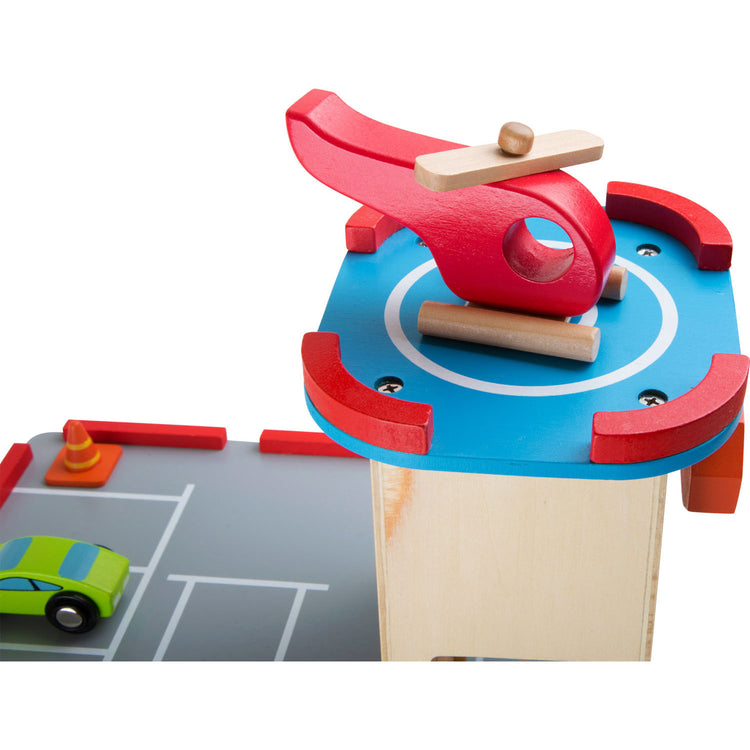 Small foot - houten parkeergarage met accessoires