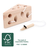 Small foot - kaas en muis houten rijgspel - afbeelding 3
