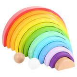 Small foot - houten bouwblokken regenboog xl, 14dlg. - afbeelding 1