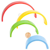 Small foot - houten bouwblokken regenboog xl, 14dlg. - afbeelding 4