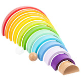 Small foot - houten bouwblokken regenboog xl, 14dlg. - afbeelding 5