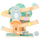 Small foot - houten knikkerbaan dieren pastel