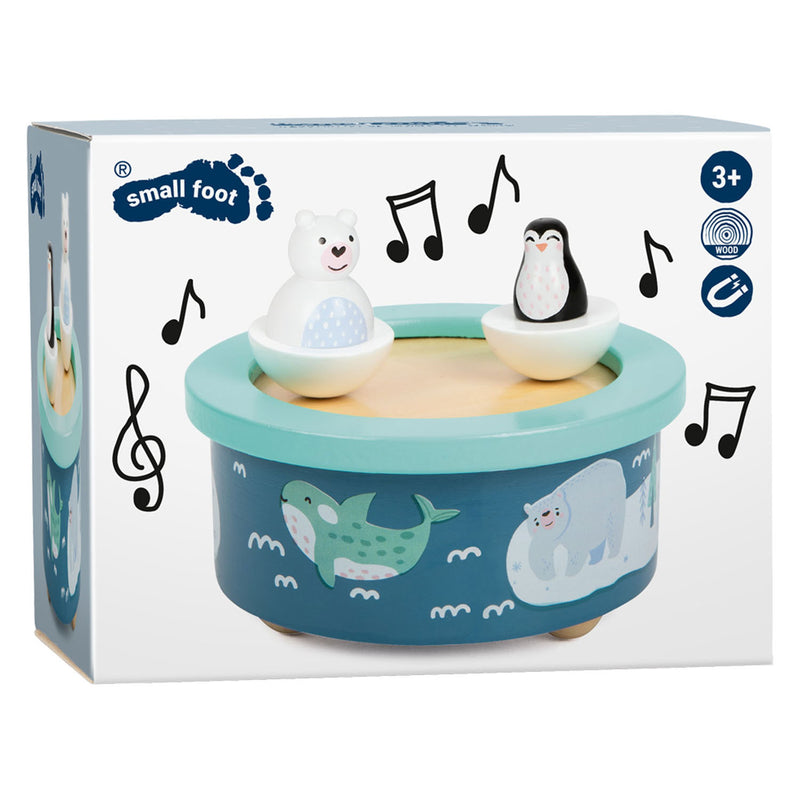 Small foot - houten muziekdoos noordpool opwindbaar