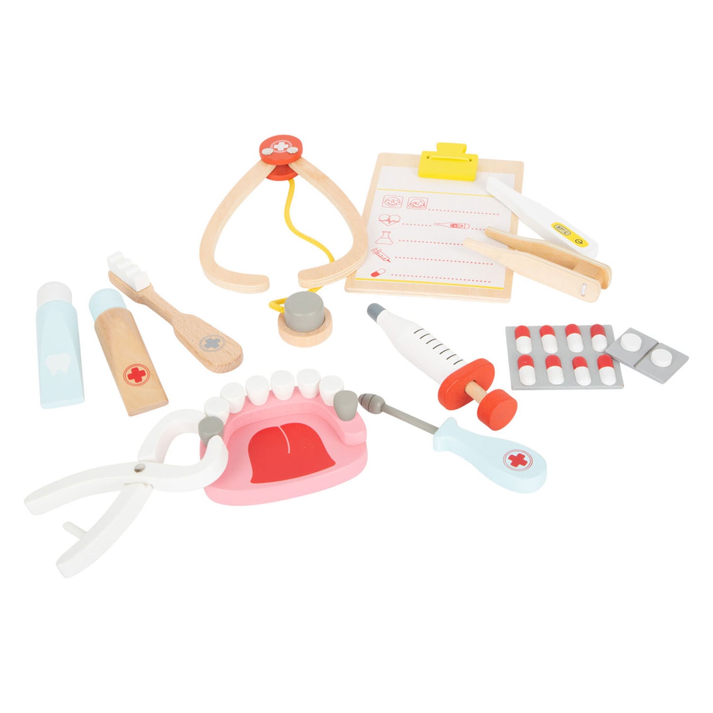 Small foot - houten dokter en tandarts 2in1 set in koffer