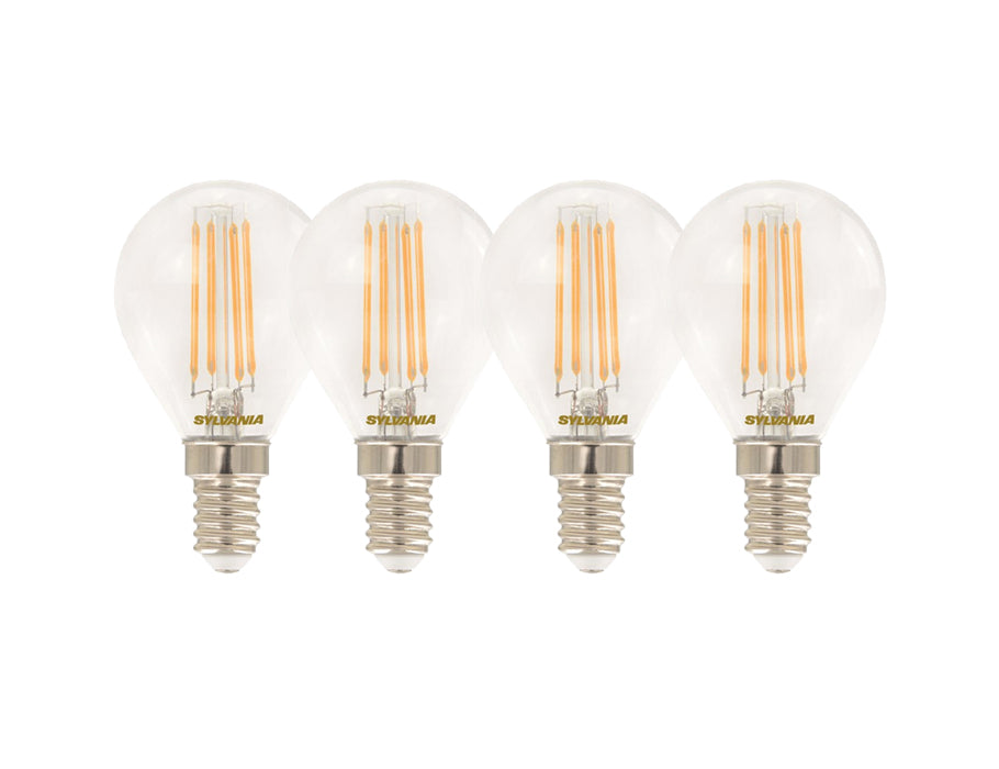 Sylvania ledlamp - e14 - 470 lm - kogel - helder - 4 stuks