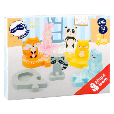 Small foot - houten vormenpuzzel dieren
