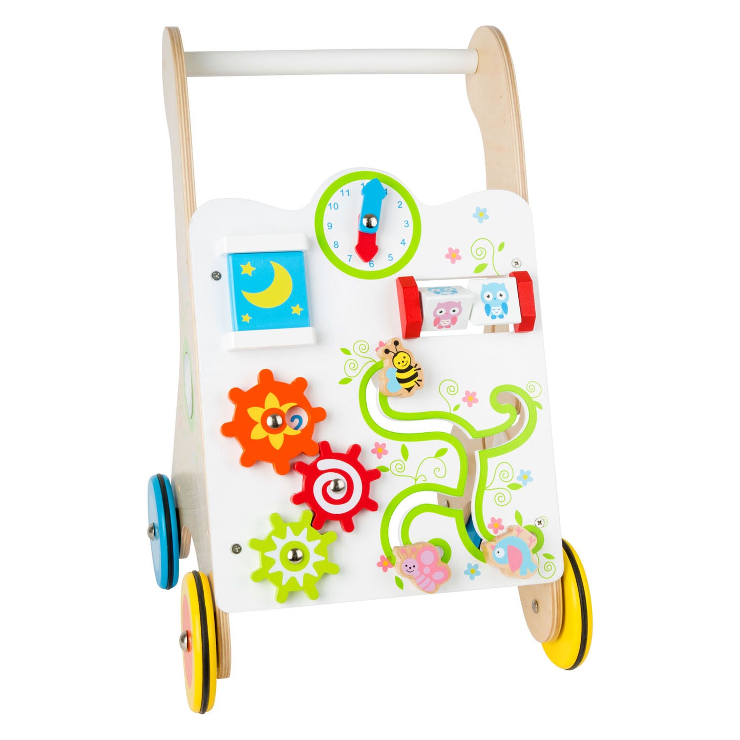Small foot - houten baby walker loopwagen kleurrijk