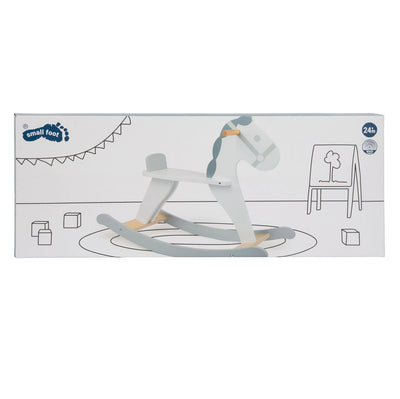 Small foot - houten schommelpaard skandi wit