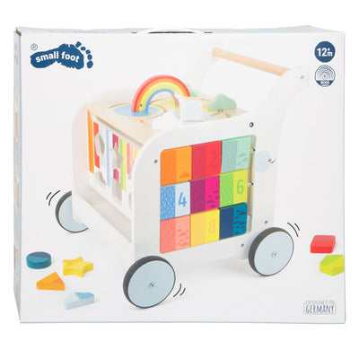 Small foot - houten baby walker loopwagen bloemen