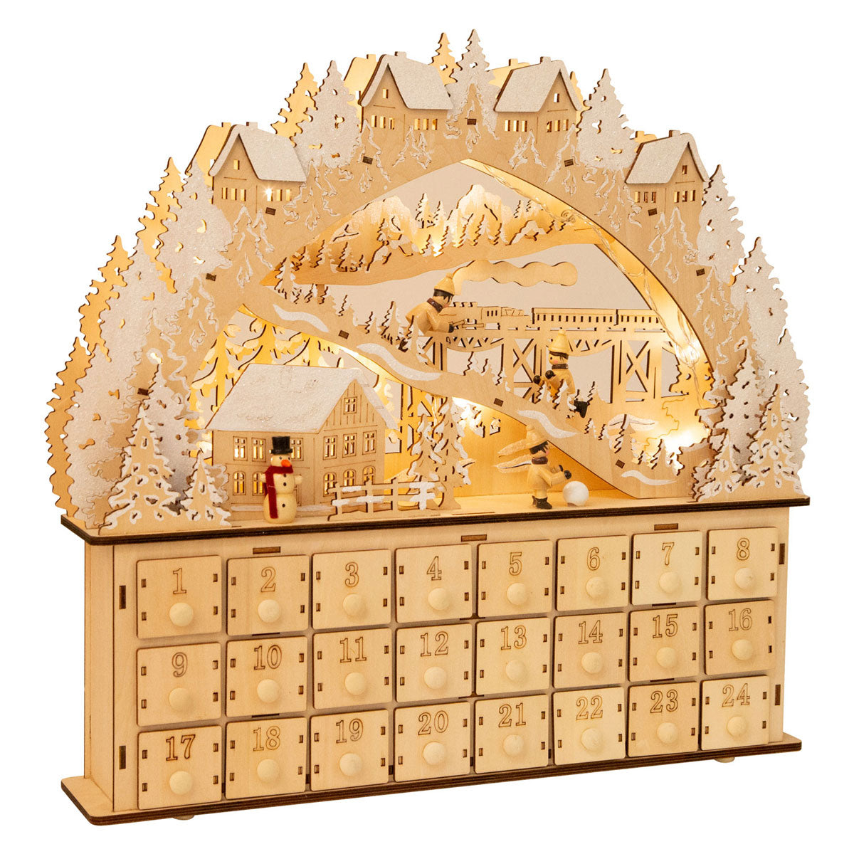 Small foot - houten adventskalender ski