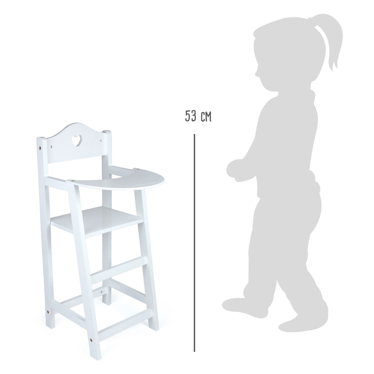 Small foot - houten poppenstoel wit