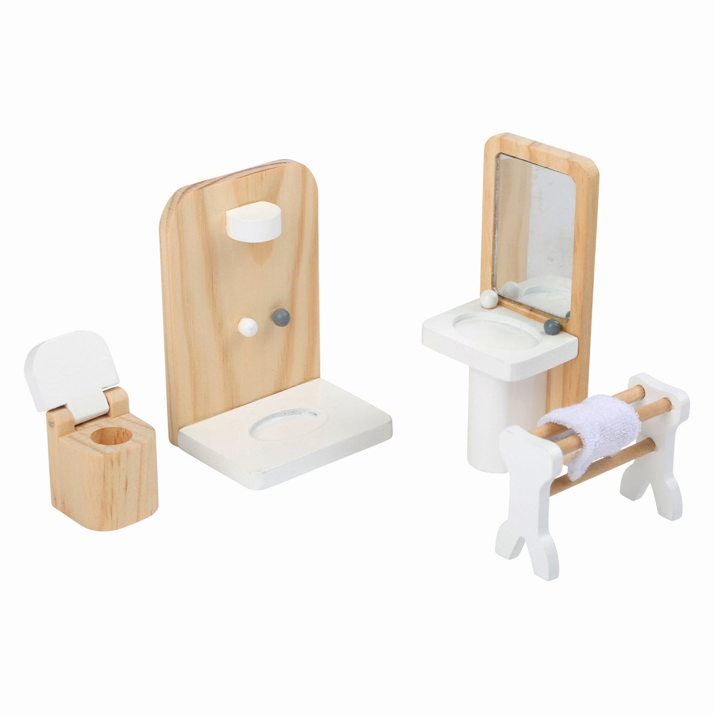 Small foot - houten poppenhuis meubeltjes complete set, 28dlg.