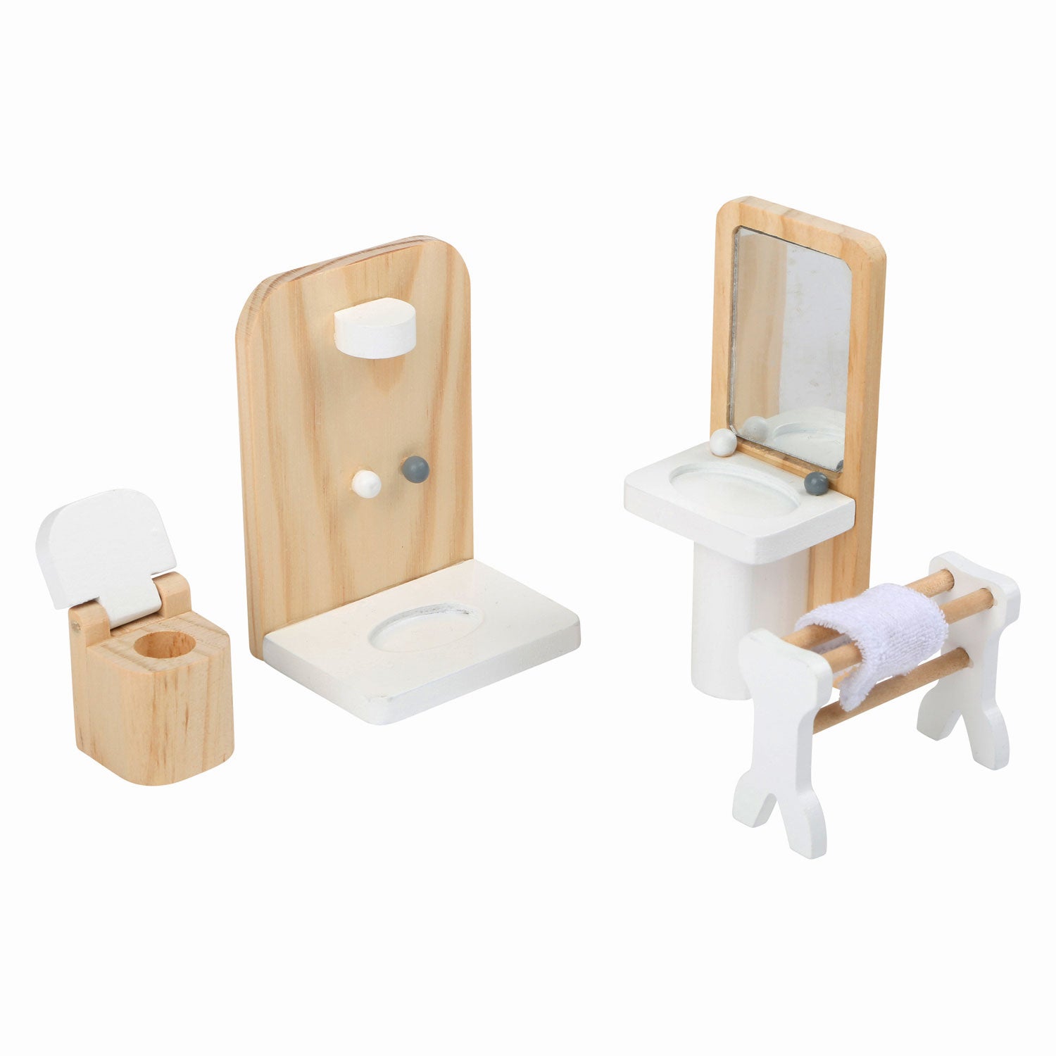 Small foot - houten poppenhuis meubeltjes complete set, 28dlg.