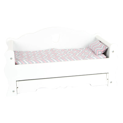 Small foot - houten poppenbed met lade en beddengoed, 4dlg.