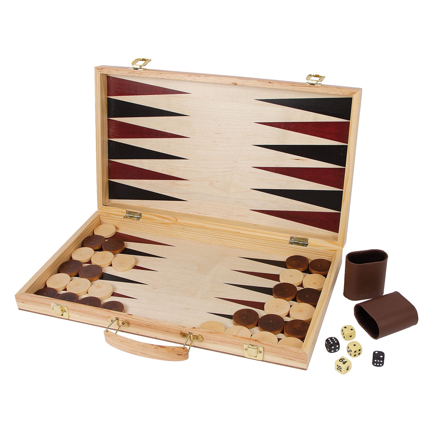 Small foot - houten schaakspel en backgammon