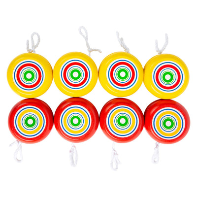 Small foot - houten jojo geel en rood, set van 8