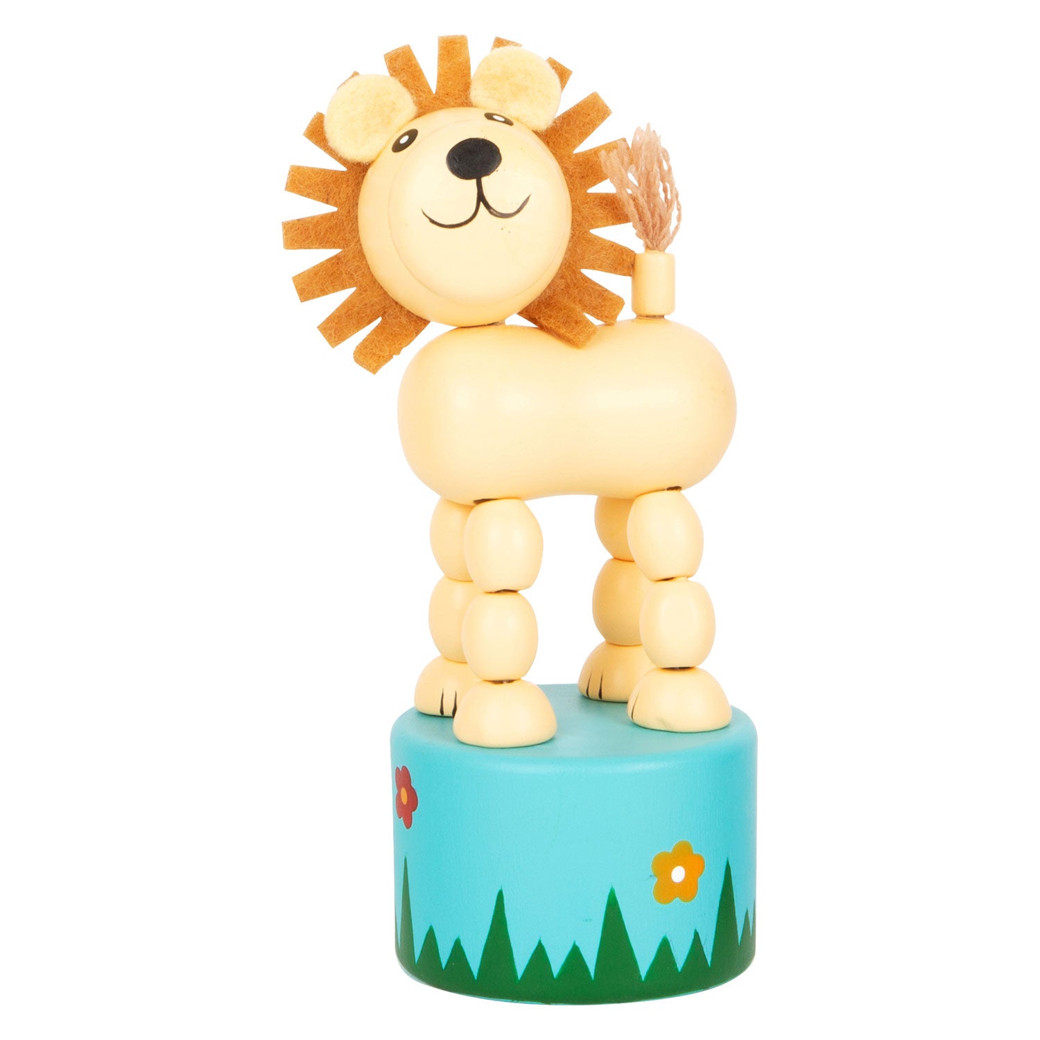 Small foot - houten drukfiguur wilde dieren, set van 6