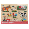Small foot - houten noppenpuzzel boerderij, 9st.
