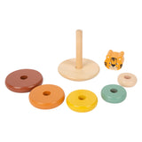Small foot - houten stapeltoren safari tijger, 7dlg. - afbeelding 3