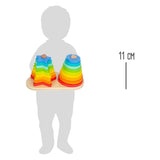 Small foot - houten stapeltoren regenboog cirkel en ster, 19dlg. - afbeelding 5