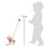 Small foot - houten duwfiguur papegaai lori met stok