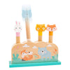 Small foot - houten motoriek vorm insteekspel bosdieren, 5dlg.