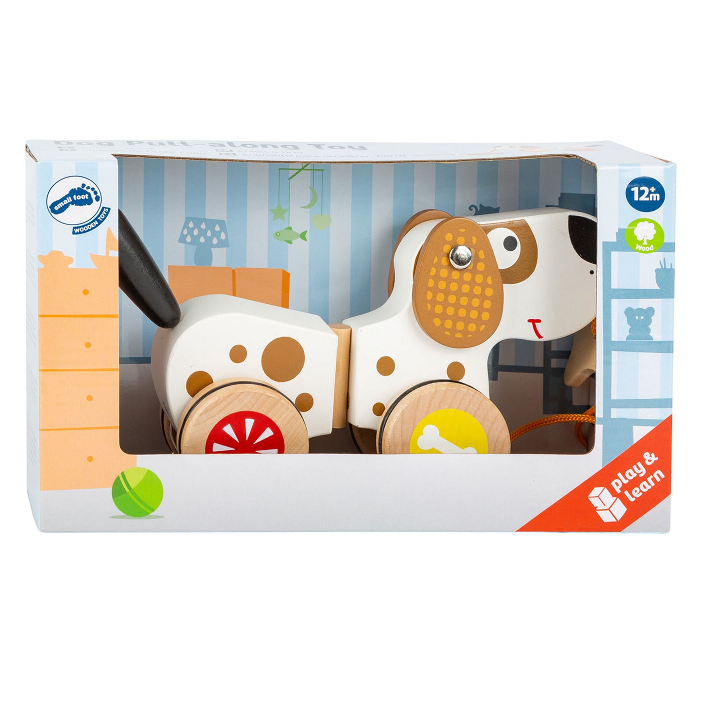 Small foot - houten trekfiguur hond
