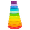 Small foot - houten stapeltoren regenboog, 11dlg.