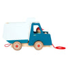 Small foot - houten trekfiguur kiepvrachtwagen