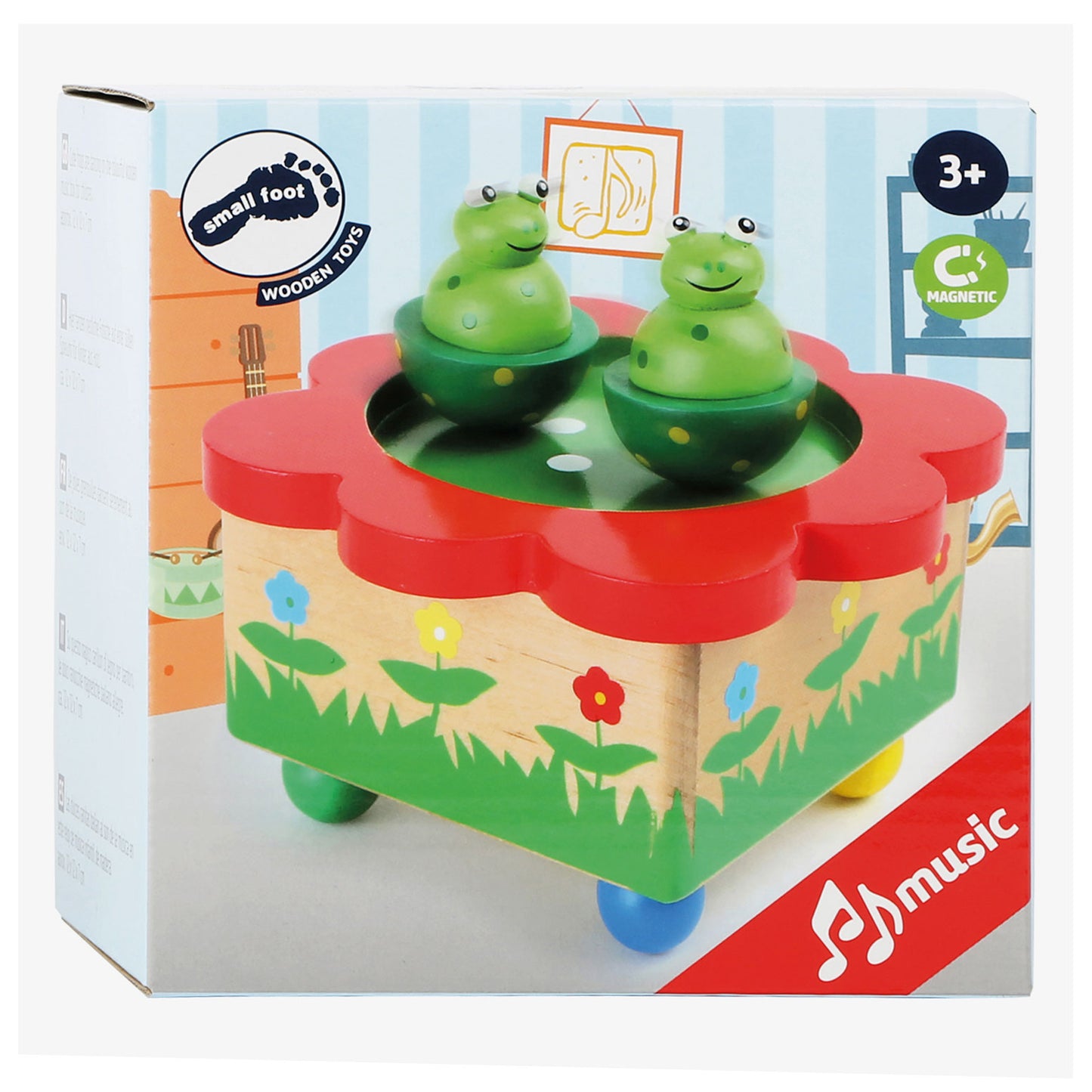 Small foot - houten muziekdoos kikker