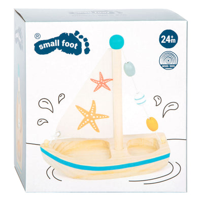 Small foot - badspeelgoed houten zeilboot zeester