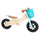 Small foot - houten driewieler en loopfiets 2in1 maxi turquoise - afbeelding 3
