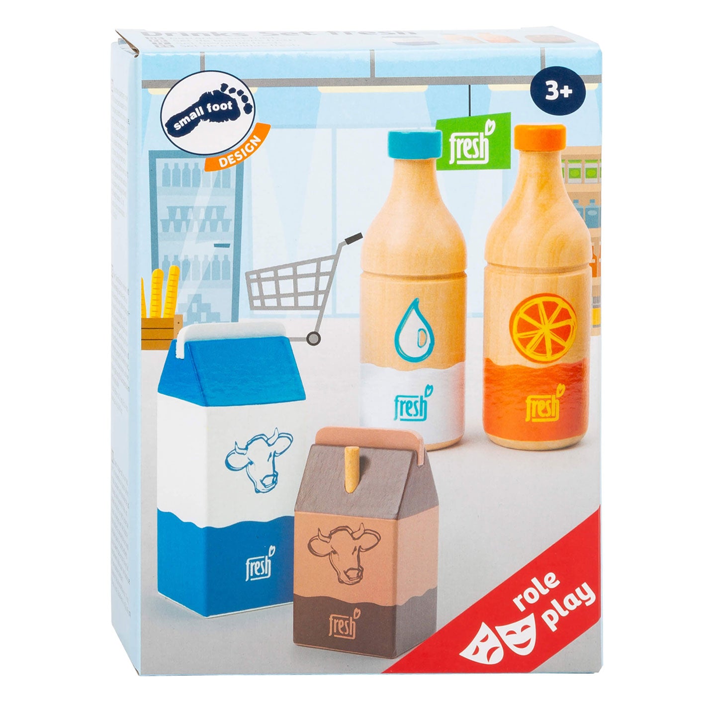 Small foot - houten speeleten dranken set fresh, 4dlg,