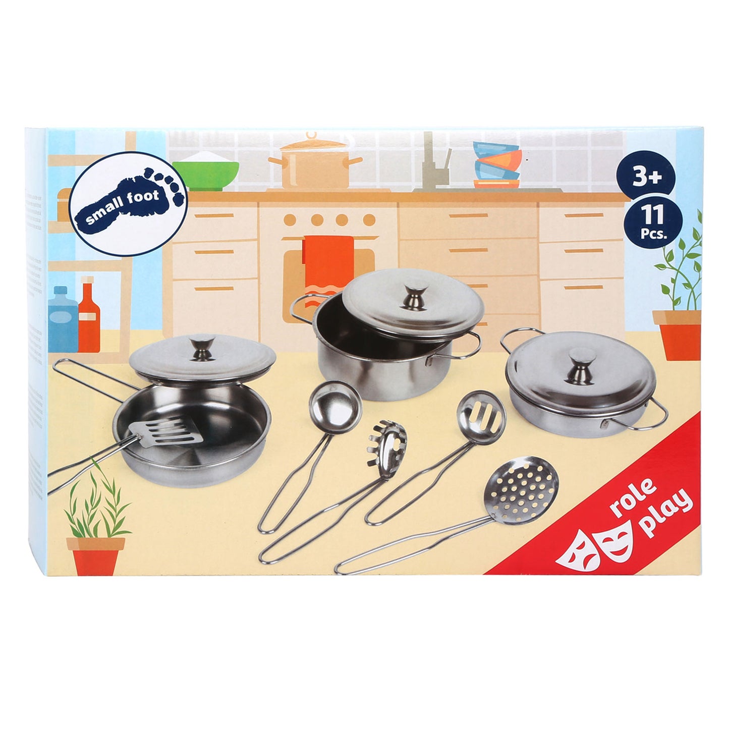 Small foot - metalen pannenset, 11dlg,