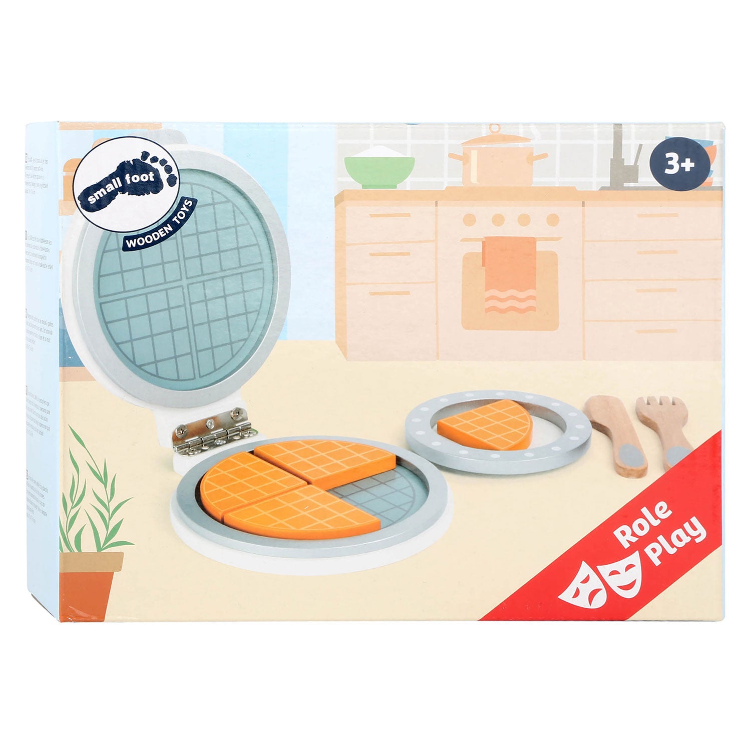 Small foot - houten wafelijzer set, 8dlg.