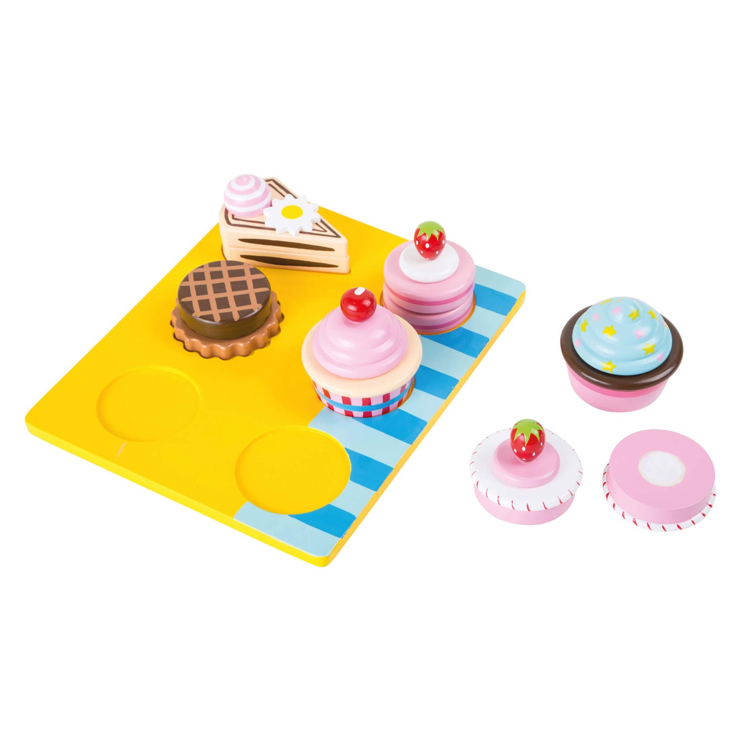 Small Foot Houten Speeleten Cupcakes en Cake Set, 13dlg.