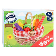 Small Foot Houten Picknickmand met Snij Fruit, 15dlg. - afbeelding 1