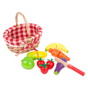 Small Foot Houten Picknickmand met Snij Fruit, 15dlg. - afbeelding 2