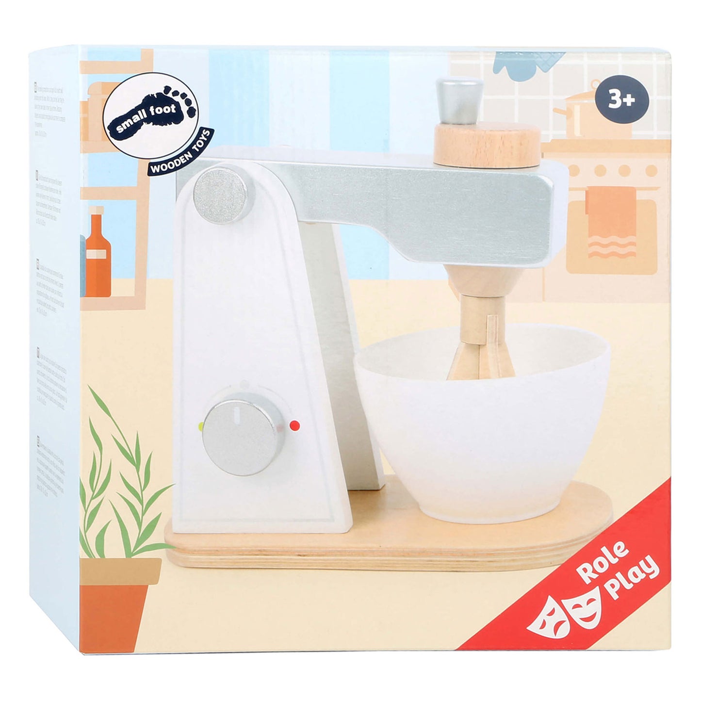 Small foot - houten mixer wit
