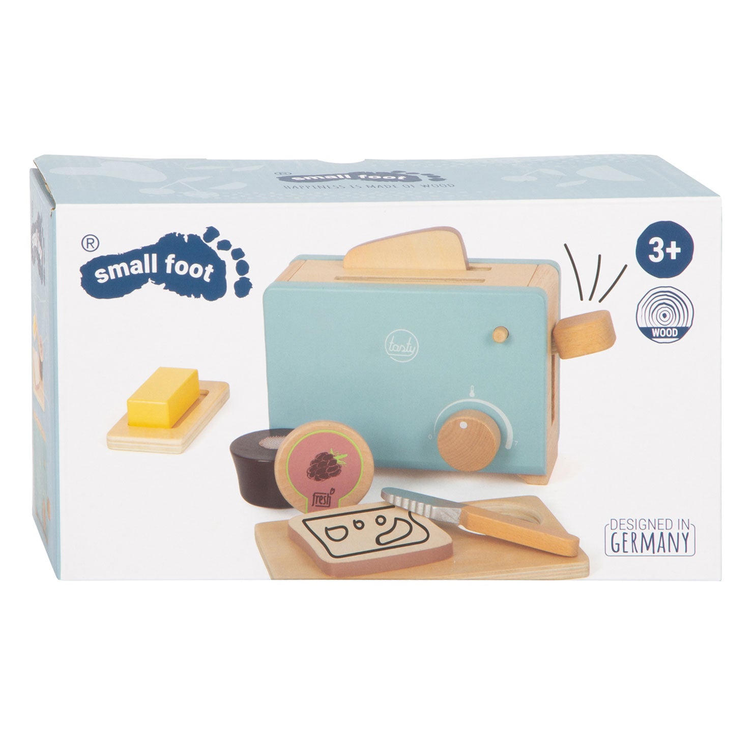 Small foot - houten broodrooster set