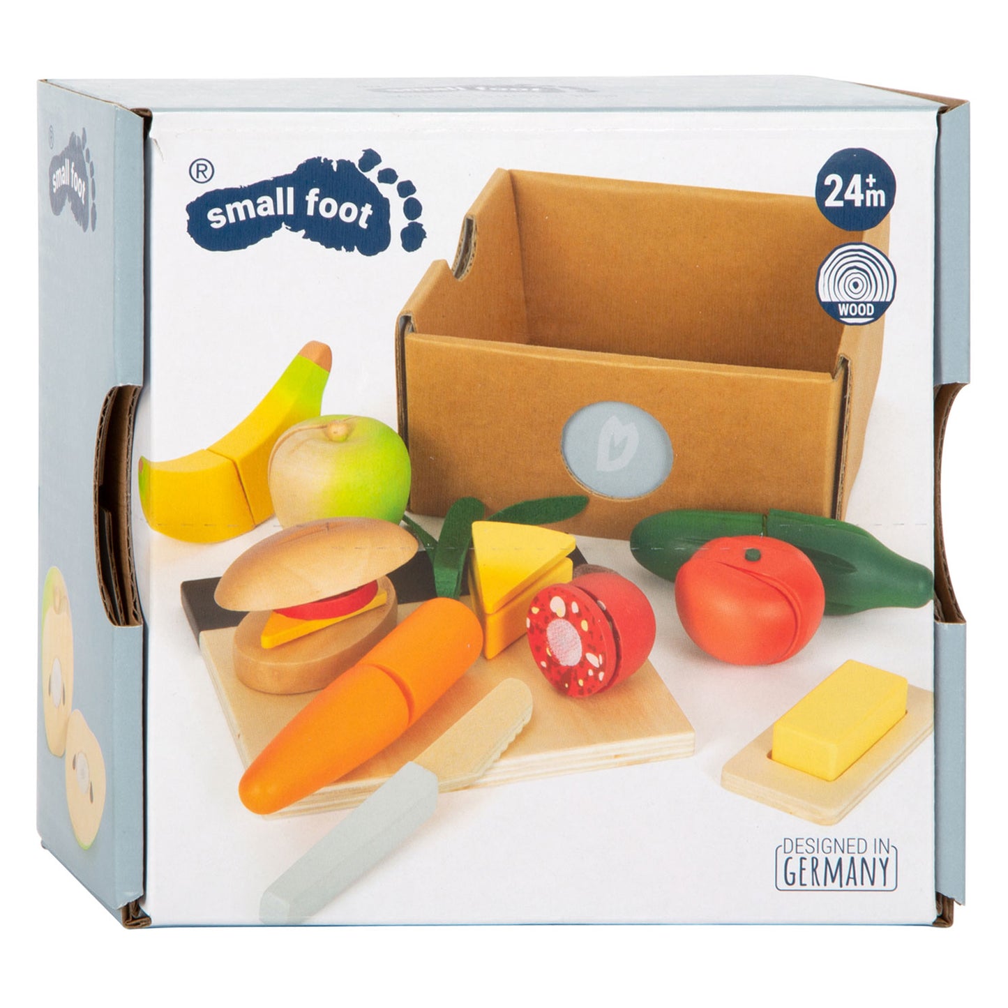 Small foot - houten snij- en speeleten lunch set, 24dlg.