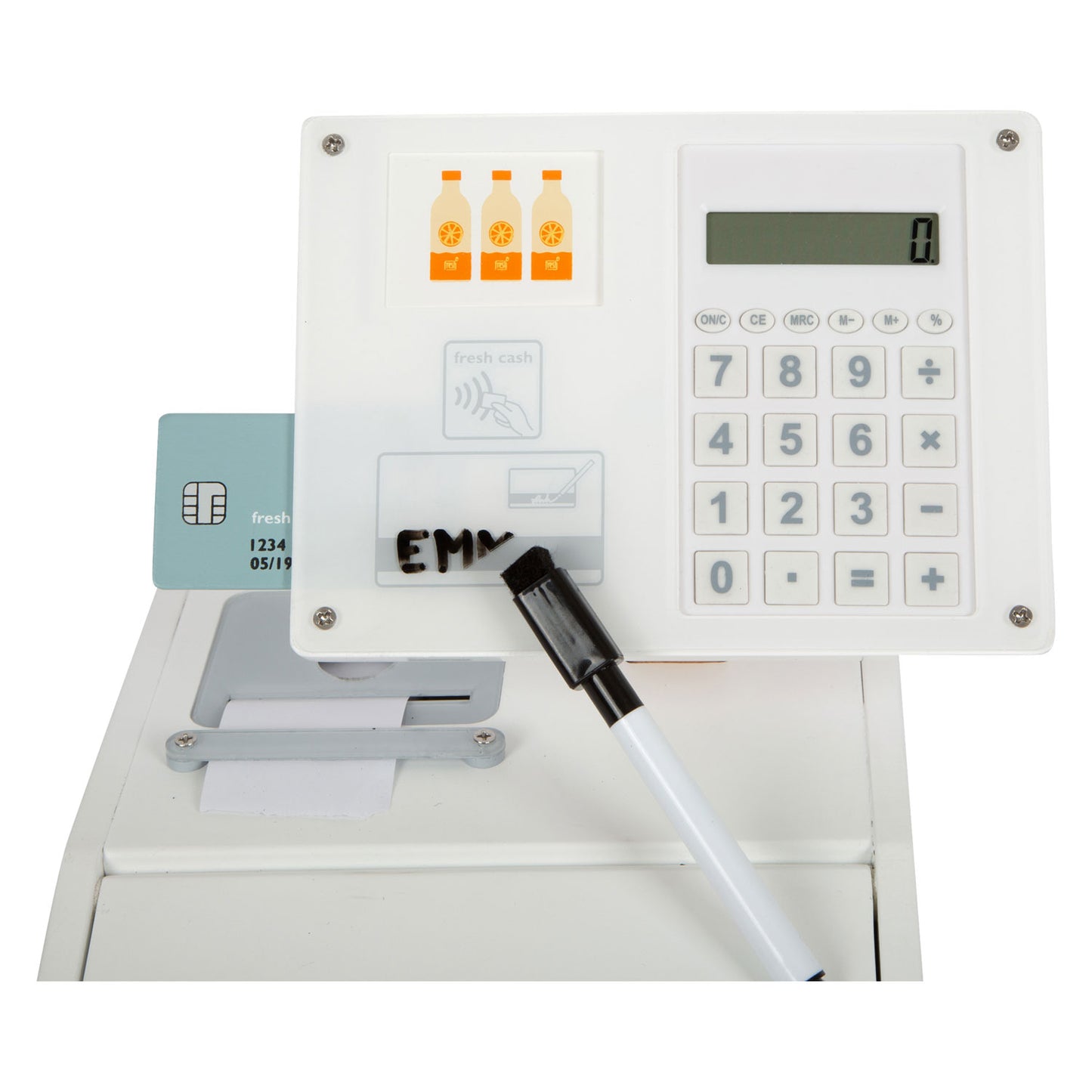 Small foot - houten speelgoedkassa met scanner, 15dlg.