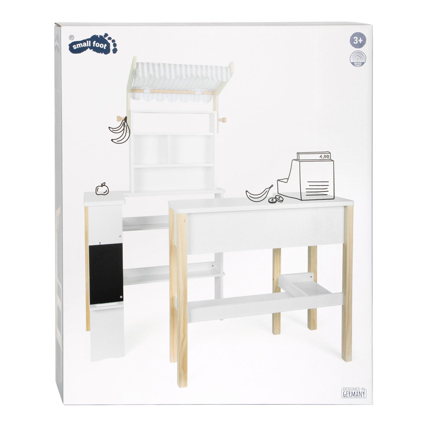 Small foot - houten winkel wit compact