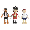 Small foot - houten poppetjes piraat buigbaar, 6st.