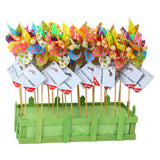 Small foot - houten windmolen bloemen 28cm, 24st. - afbeelding 2