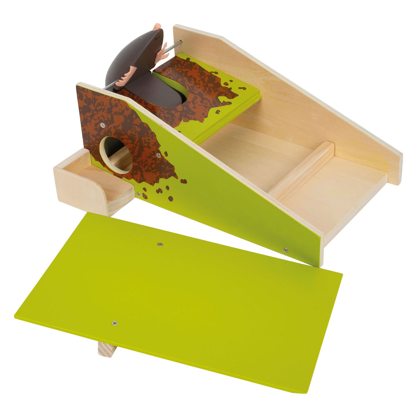 Small foot houten minigolfset - kinderspel met mol thema, educatief speelgoed.