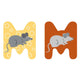 Small foot - houten dieren kinderletter - m