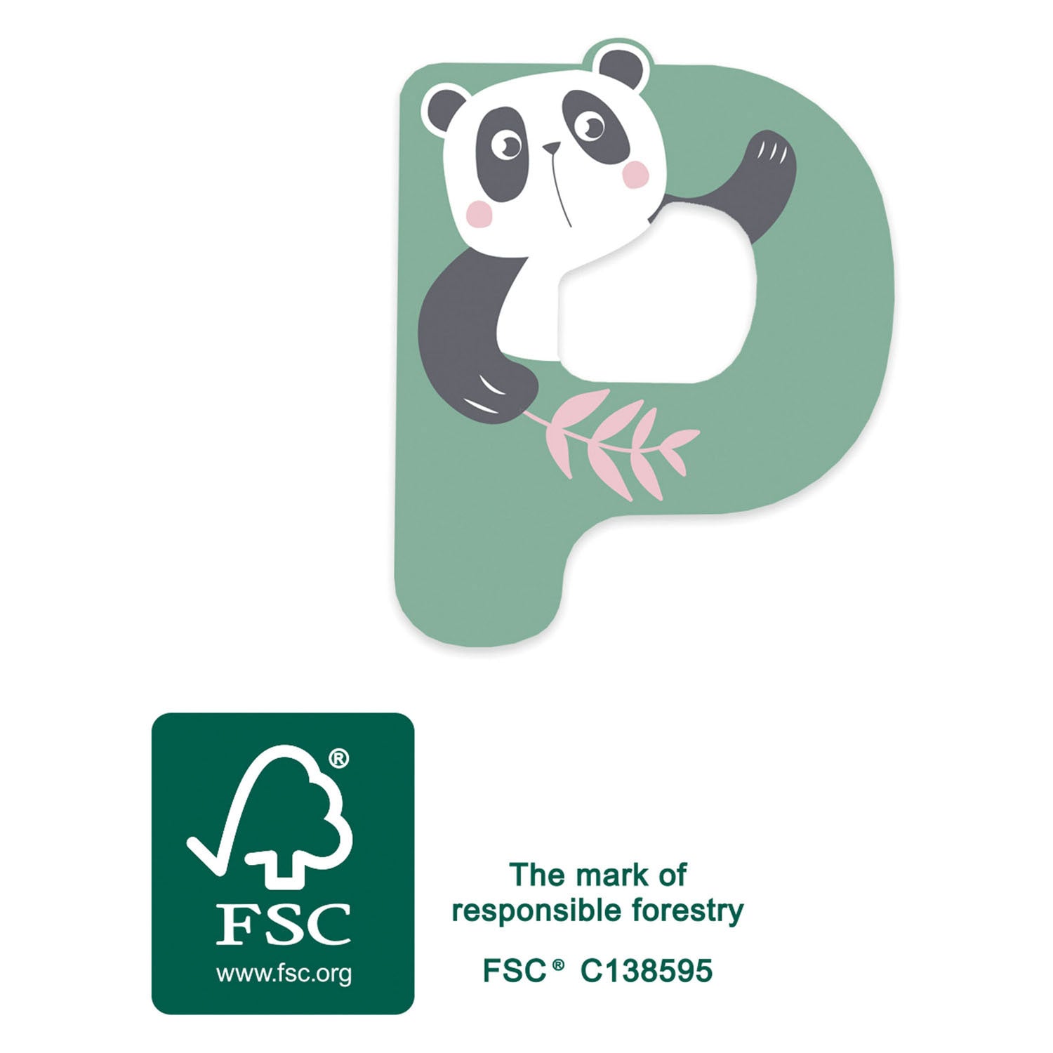 Small foot - houten dieren kinderletter - p