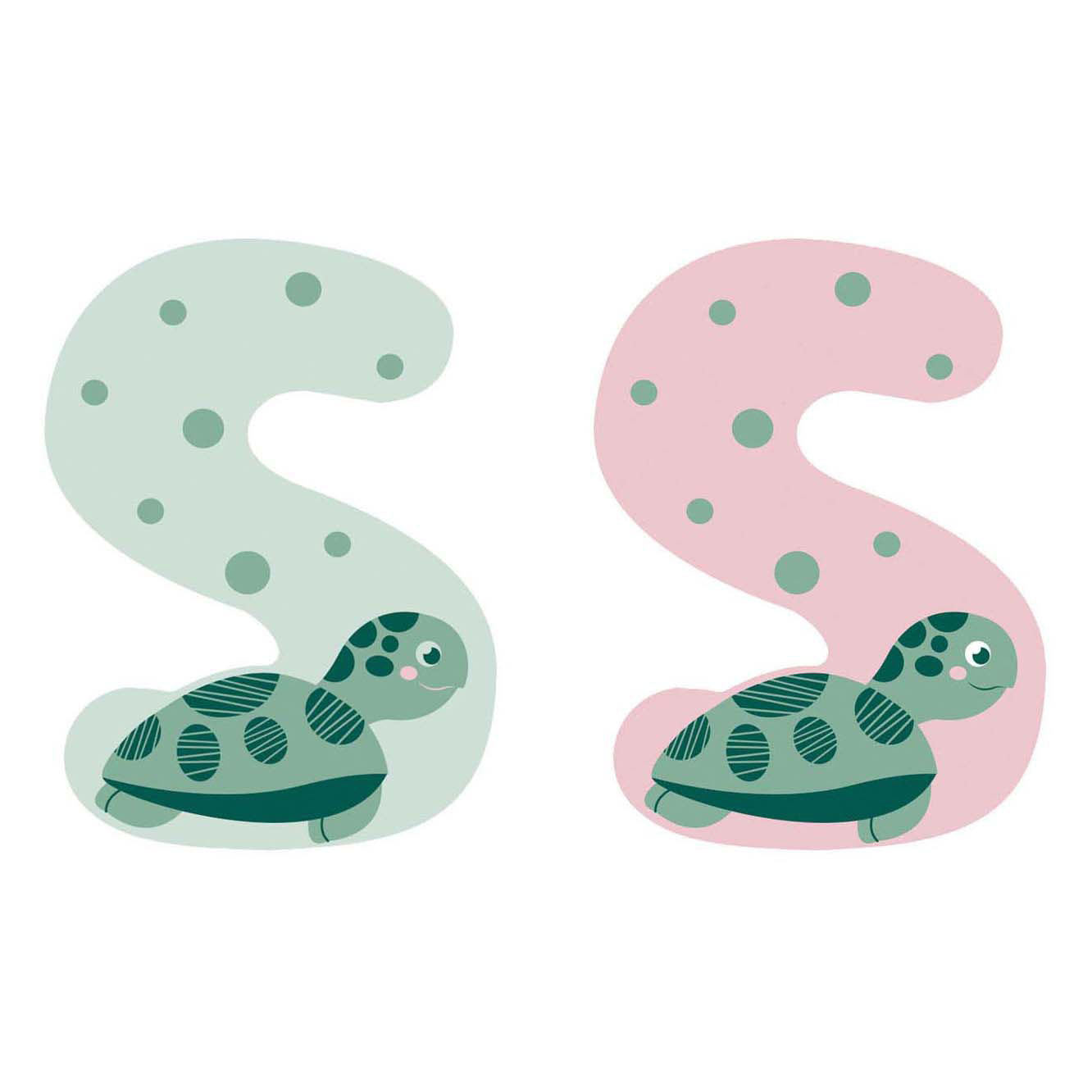 Small foot - houten dieren kinderletter - s